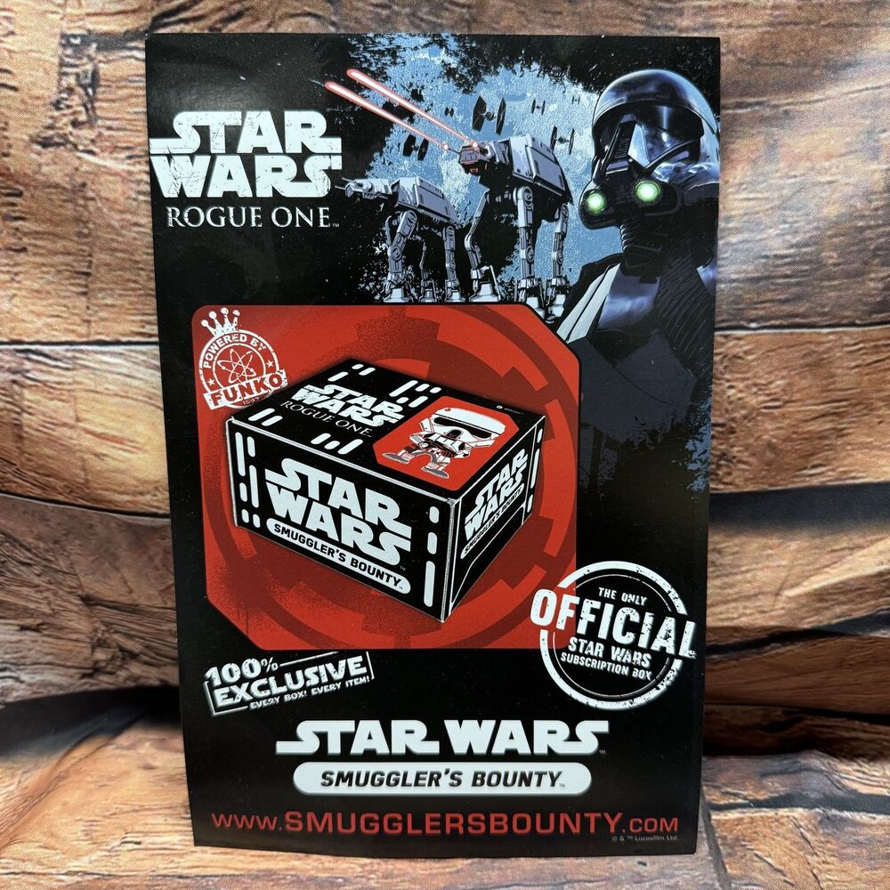 Star Wars Rogue One Smuggler's Bounty Funko Subscription Box Promo Flyer Poster
